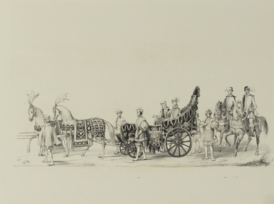 32611 Achtste gedeelte van de maskerade van de studenten van de Utrechtse hogeschool op 17 juni 1846, voorstellende de ...